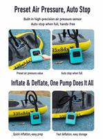 Bomba de Aire Eléctrica Recargable Portátil Compacta de 160 mm con Luz LED, 7800 mAh, Inflado y Desinflado Inalámbrico 2 en 1, Multiusos, de Rápida Acción para SUP