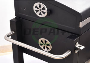 เตาย่างสแตนเลสแบบตั้งพื้นกลางแจ้ง ใช้ได้ทั้งแก๊สและถ่าน พร้อมเตา 3 หัว - Product Image 5