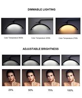 Lampe LED de beauté moderne en forme de demi-lune, lumière chaude réglable, haute luminosité, protection des yeux, pour la manucure, les extensions de cils, utilisation en salon