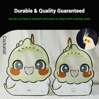 RCOM Huangjie Perroquet Équipement Design Créatif avec Plusieurs Motifs Vivid Engaging 360 ° Panoramique Vue Cage Acrylique