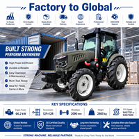 Se Buscan Agentes y Distribuidores: Tractor Agrícola LAWNIO con Salidas Hidráulicas Dobles y Operación Flexible para Siembra