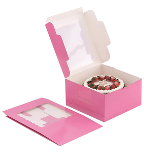 High-End Eco-Friendly <b>Foldable</b> Kraft Paper <b>Box</b> Clear PET Window Matt Lamination for Bakery Snacks for Sushi Food Industry - Product Image 2