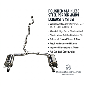 Vortex Maker-Direct Precision Stainless Steel Piping For Mercedes-Benz W205 C200 C250 C300 Assembly - Product Image 1