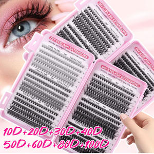 यूरोपीय अमेरिकी शैली डिय विभाजित बड़ी क्षमता एकल क्लस्टर मोटी सिमुलेशन पलकों डी-वाप्ड प्राकृतिक प्रशंसक पलक - Product Image 2