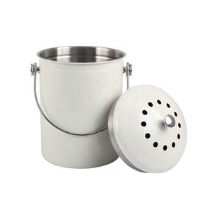 Stainless Steel <b>Compost</b> <b>Bin</b> Lid <b>Kitchen</b> Trash Can <b>for</b> Waste Storage - Product Image 2