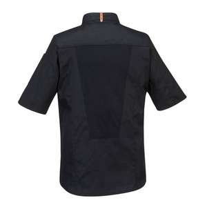 PORTWEST - C738BKRXL Meshair Pro chaqueta negra de manga corta-EAN 5036108323425 CHEFS AND FOOD INDUSTRY WORKWEAR - Product Image 2
