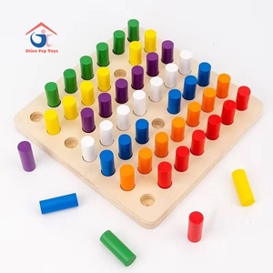 Dropshipping Shopify Fulfillment Juego de Ajedrez Educativo de Madera para Niños con Palitos Finos, Juego de Memoria de Recogida Rápida - Product Image 1