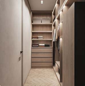 Armoires ouvertes modernes 2025, chambre personnalisée, combinaison de meubles de chambre à coucher, meubles en MDF, bois, chambre à coucher pour armoire, placard - Product Image 3