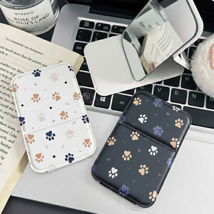New square <strong>Mirror</strong> Cute <strong>Dog</strong> Paw Design Small Handheld <strong>Mirror</strong> for Girls Dormitory Office Foldable Desktop Makeup <strong>Mirror</strong> - Product Image 3