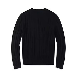 Maglione da <span class=keywords><strong>Uomo</strong></span> di Alta Qualità a Collo Alto con Maniche Lunghe, Lavorazione a Trecce e Ricamo - Product Image 3