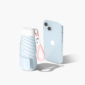 Vente en gros de grandes quantités de mini parapluies pare-soleil de poche 6 fois résistants aux UV avec plusieurs couleurs disponibles - Product Image 3