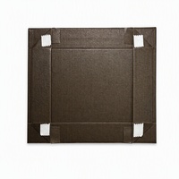 Boîte cadeau rigide à couvercle rabattable B6, surface texturée marron, emballage pour cosmétiques, bijoux, coffrets cadeaux, présentation en magasin