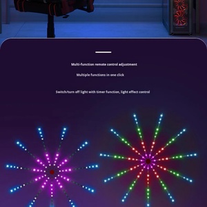 ไฟ LED RGB แบบขายส่ง ควบคุมผ่านแอพ/รีโมท ซิงค์เพลงได้ แสงไฟแบบไหลเหมือนดอกไม้ไฟ แรงดัน 5V สำหรับตกแต่ง - Product Image 4