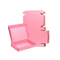 Hochwertige Recycelbare Wellpappe-Schachteln Geschenkverpackung Schuhe Kleinunternehmen Rosa Schaumstoff-Gefütterte Versandbox für Socken