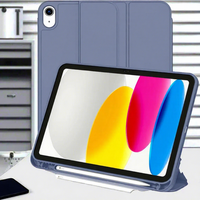 Housse de tablette CYKE en cuir PU à trois volets de 10e génération, coque rigide en PC, 28x18cm, compatible avec iPad 10/10.9/2022 de 10,9 pouces
