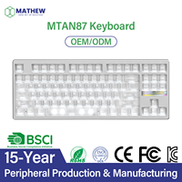 Clavier magnétique OEM personnalisé MTAN87 TKL, interrupteur magnétique RT0.001mm 8Khz programmable QMK/VIA, clavier pour joueurs d'e-sport