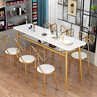 Table de manucure YQ Forever Simple Nail Care, table de spa pour les ongles, petite table et chaise pour les ongles, ensemble combiné
