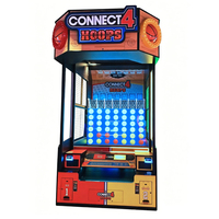 Machine de jeu d'arcade de basket-ball à deux joueurs, à monnayeur, avec jeu Connect 4 et jeu de tir au panier, pour le divertissement des adultes