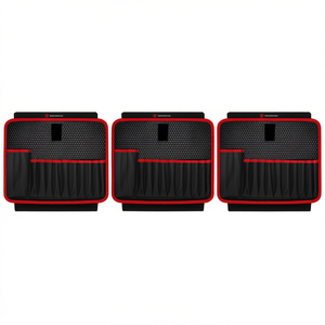 Panneaux d'outils de remplacement pour 00 21 06, lot de 3 organisateurs noirs avec garniture rouge pour le rangement et le transport des outils - Product Image 1