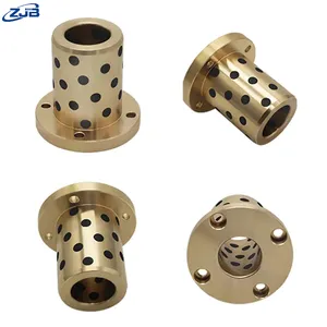 China Wholesale Customized Precision Parts Steel Bearing Flanged Oilless Graphite Bushing Self Lubricating Bronze Bushing
