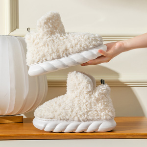 Winter High <strong>Boots</strong> Cloud Cotton Warmth <strong>slippers</strong> Men and Women Indoor and Outdoor Colorful Non-slip Soft Bottom PVC <strong>Sole</strong> Shoes - Product Image 5