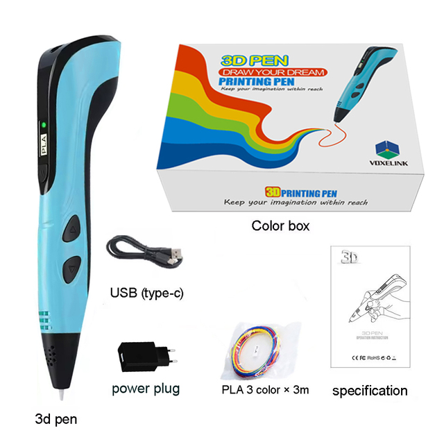 Automatic 3D Pen PCL 2025 Compatible Plastic USB Cable Refill for Kids' Painting Printing 3D Printer Pens for Drawing Sketching