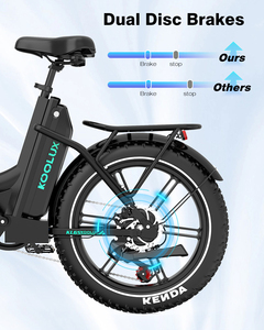 Bicicleta Plegable para Adultos, Disponible en Almacenes de la UE y el Reino Unido, 250W, 20 Pulgadas, Neumáticos Gruesos 4.0, Batería Extraíble de 48V 15.6Ah, Frenos Hidráulicos E KL6S, HITWAY BK29S Elect - Product Image 1