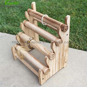 Design Antique Wooden 4 Tier Jewelry Bracelet <strong>Display</strong> <strong>Stand</strong> <strong>Bangle</strong> Scrunchie Organizer Holder for Store,Jewelry <strong>Display</strong> Rack - Product Image 1