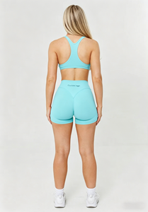 Shorts de yoga Sculptseam en Nylon 66+Spandex, taille mi-haute 5 pouces, effet push-up fessier dissimulé, anti-effet camel toe, personnalisable OEM/ODM - Product Image 5
