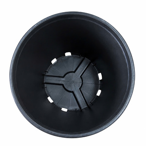 Wholesale Round Black Plastic Short 3 Gallon Container <b>Pot</b> PP Material Thick Bottom with Multiple <b>Drain</b> Holes - Product Image 2