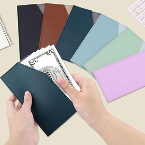 Personalized Slim Fashion PU Leather Portable Travel Budget Organizer Coin Card Holder Reusable Money <b>Clip</b> Women Men Bill - Product Image 1