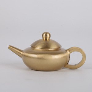 Tetera de latón en miniatura de alta calidad, artesanía en cobre, tetera de cobre para ceremonia del té Kung Fu, tetera pequeña para goteo, cobre - Product Image 1