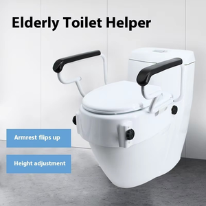 <span class=keywords><strong>Chaise</strong></span> d'appoint <span class=keywords><strong>de</strong></span> toilette moderne auxiliaire pour personnes âgées <span class=keywords><strong>Hauteur</strong></span> réglable Accoudoirs renversés Capacité <span class=keywords><strong>de</strong></span> 150kg pour la sécurité <span class=keywords><strong>de</strong></span> la salle <span class=keywords><strong>de</strong></span> bain - Product Image 2