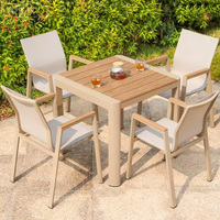 Ensemble de table et chaises de patio extérieur haut de gamme, moderne, sur mesure, pour 4/6/8 personnes, imperméable et résistant au soleil