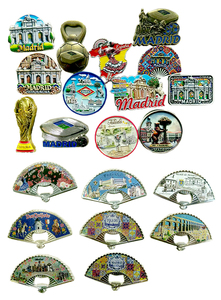 Aimants de réfrigérateur en alliage de paysage d'<span class=keywords><strong>Espagne</strong></span> personnalisés Aimant de réfrigérateur en forme d'éventail de villes personnalisées - Product Image 5