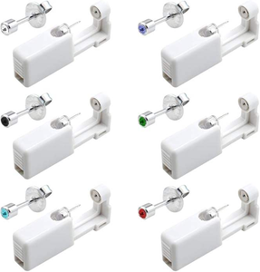 Kit de Perforación Corporal Estéril de Un Solo Uso, Libre de Alergias, Máquina Personal para Perforar Orejas con Anillos de Acero Inoxidable, Pistola para Perforar Orejas - Product Image 2