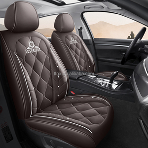 Fundas de Asiento de Coche Color Café, Juego Completo Premium, Ajuste Universal para <span class=keywords><strong>Hyundai</strong></span> Elantra, Sonata, Tucson, Santa Fe, <span class=keywords><strong>Kona</strong></span>, Fundas Interiores para Auto - Product Image 1