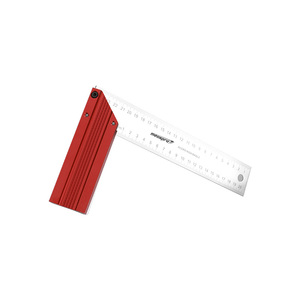 Équerre de charpentier professionnelle MEASPRO MS07SA2 200 mm, lame en acier inoxydable gravée, poignée en aluminium massif, outil métrique et impérial de qualité - Product Image 4
