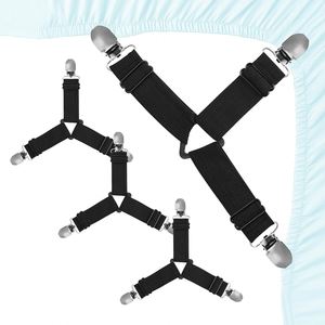 Customizable Embroidered Non Slip Elastic Spandex/Cotton Bed Sheet Fasteners with Metal Clips for All Sizes - Product Image 1