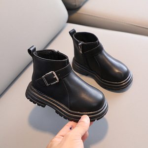 Bottes courtes en coton chaud à semelle souple pour enfants, style britannique, pour garçons et filles - Product Image 3
