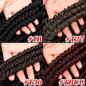 24 sợi afro trước Xoắn niềm đam mê Xoắn Bím Tóc <span class=keywords><strong>Bohemian</strong></span> xoăn kết thúc hộp Bím Tóc Boho mùa xuân senegalese Xoắn Crochet Bím Tóc - Product Image 2