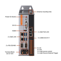 Mini PC industriel embarqué sans ventilateur avec 3 ports USB 2.0/1 port USB 3.0, 4 ports RS232/RS485, processeur J1900, jusqu'à 8 Go de mémoire