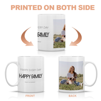 Tasses à café personnalisées avec sublimation, design personnalisé, 11 oz, tasses en céramique blanches avec message et image