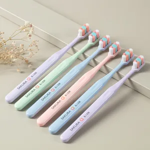High Quality Oem Customized Deep Clean Toothbrush Soft Adult Toothbrush With 10000 Bristles