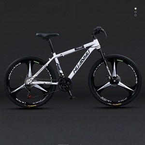 Vélo de montagne pour adultes et étudiants à vitesse variable avec moteur de moyeu avant à double frein à disque en acier à haute teneur en carbone, suspension de fourche - Product Image 2