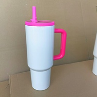 40oz Dubbelwandige Vacuüm Geïsoleerde RVS Tumbler met Kleurrijke Hendel en Deksel voor Aangepast Logo