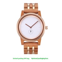Mori jam tangan gaya kayu elegan, jam tangan kayu cekung kayu kecil kronograf 20mm, kayu ke kayu, logam kuarsa modis
