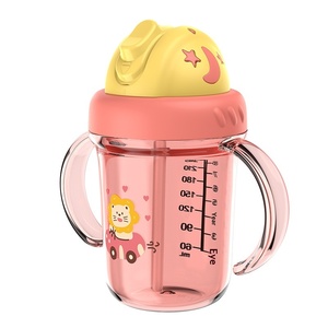 Gourde isotherme portable pour bébé, grande capacité, en plastique, avec ventouse, anti-chute et anti-fuite, avec paille - Product Image 1