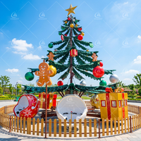 Manège Arbre de Noël pour Parc d'Attractions Familial, 32 Sièges Rotatifs, Lumières Festives, Effets Sonores, Contrôle de Sécurité, Amusement des Fêtes