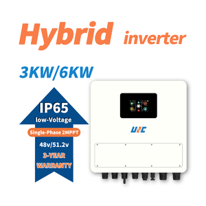 Inversor Solar Híbrido Monofásico UNC de 6kW 3kVA, 2MPPT, Onda Sinusoidal Pura, 520V, Conexión a Red/Fuera de Red, Bajo Voltaje, IP65, 50Hz/60Hz, Control por WiFi y Aplicación - Product Image 1